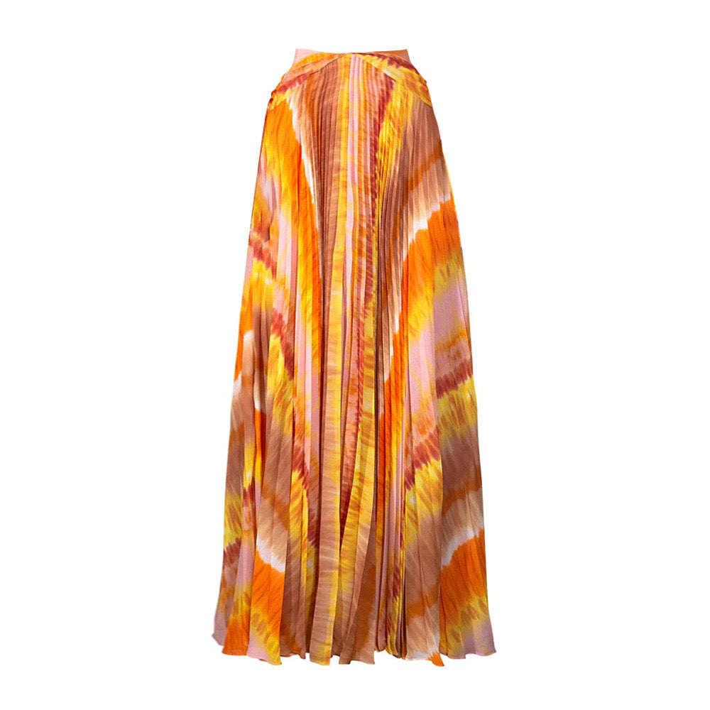 Ombre Monokini With Skirt Set